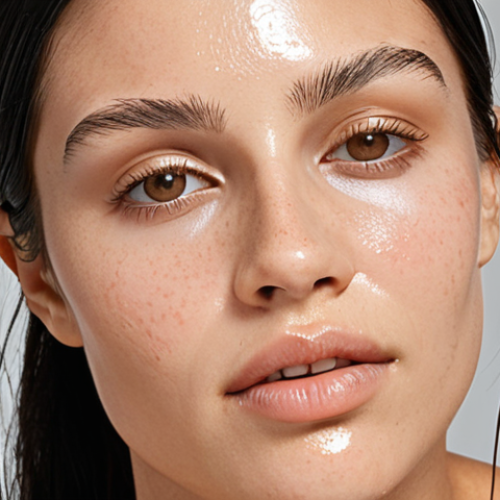 A woman on a hot summer day, subtly hinting at mask use, showcasing her perfectly intact, non-melting base makeup. Her skin appears flawlessly smooth and fresh, free from sweat, oil, or mask-induced breakdown, conveying ultimate resilience and lasting power against humidity and friction. The image embodies confident, effortless beauty that withstands challenging conditions.