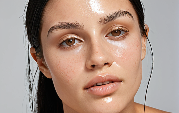 A woman on a hot summer day, subtly hinting at mask use, showcasing her perfectly intact, non-melting base makeup. Her skin appears flawlessly smooth and fresh, free from sweat, oil, or mask-induced breakdown, conveying ultimate resilience and lasting power against humidity and friction. The image embodies confident, effortless beauty that withstands challenging conditions.
