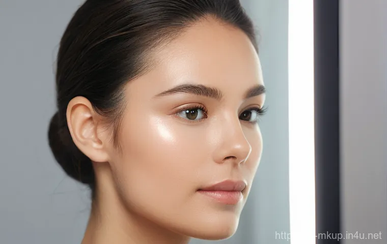 피부톤 보정용 컬러 프라이머 추천 - Image Prompt 1: Correcting Redness with Green Primer for a Flawless Base**