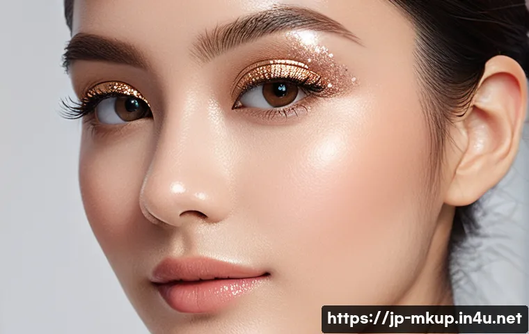 홀리카홀리카 글리터 섀도우 리뷰 - **Prompt:** A close-up portrait of a sophisticated woman in her late 20s to early 30s, exuding confi...